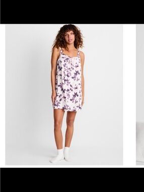 Macy's Lavender Floral Sleeveless Chemise